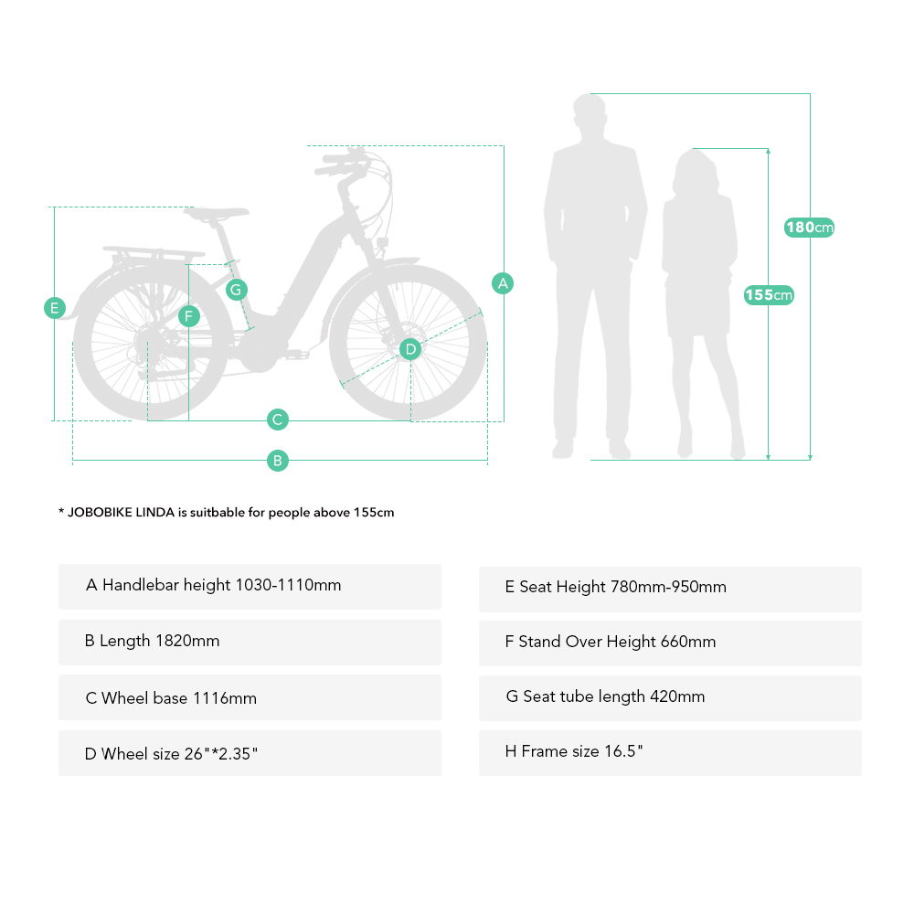 JOBOBIKE Step-Thru Electric Bikes