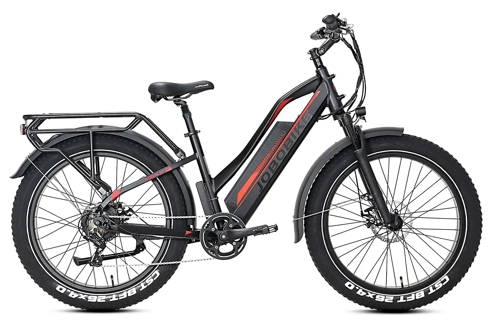 Robin st Pro fatbike e-bike Black-red